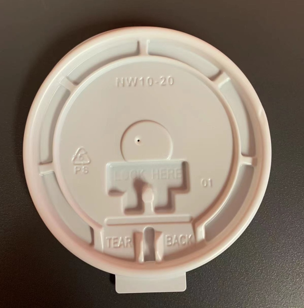 (PO#30017) WISDOM Hot Paper Coffee Cup Flat WHITE Lids for 10-20 OZ 1000pcs